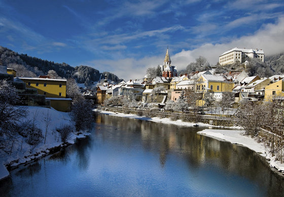 Stadt Murau im Winter in der Steiermark © TVB Murau